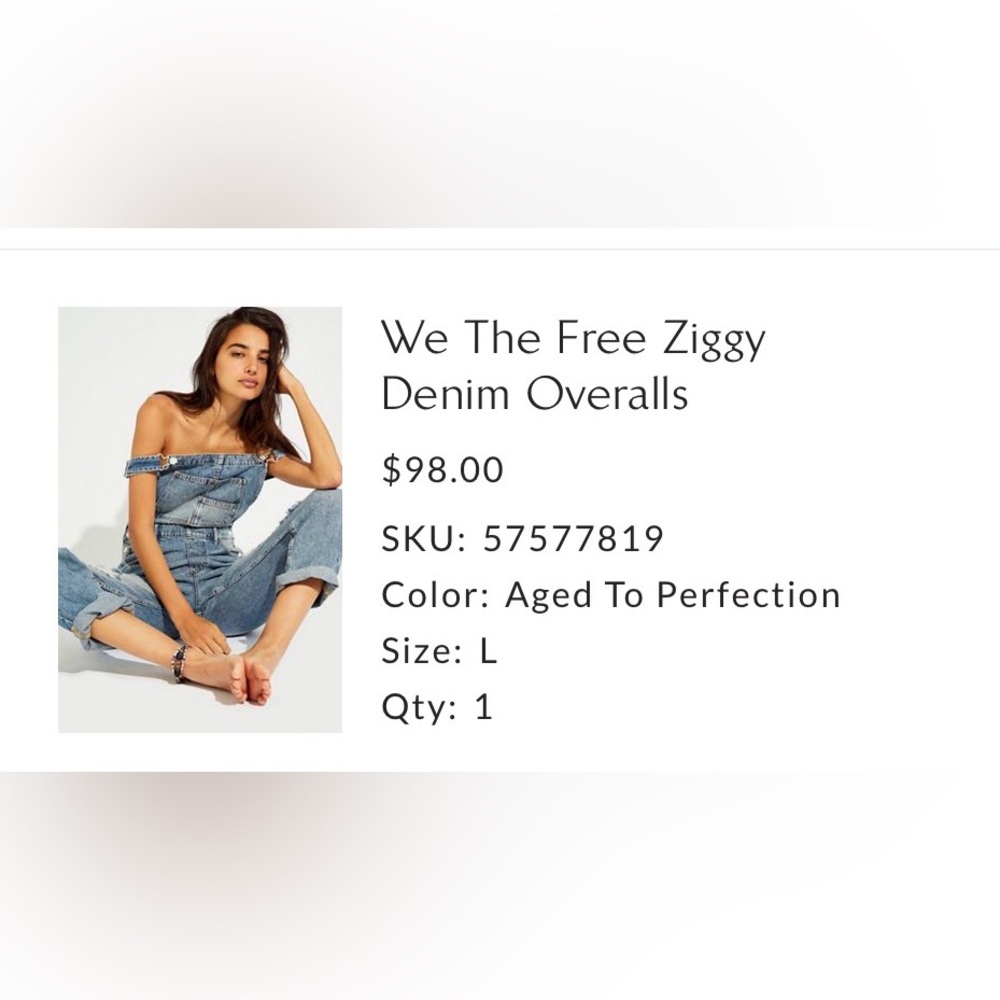 We The Free Ziggy Denim Overalls - Faded Blue